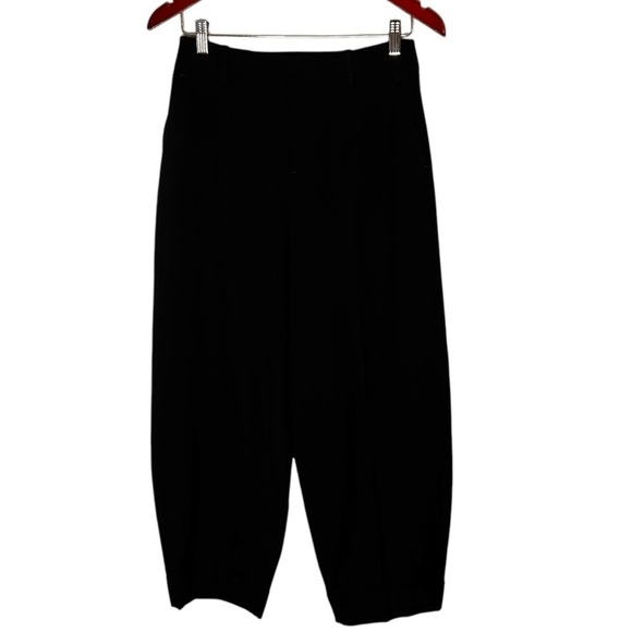 Zara Women's Balloon Fit Ankle Pants-High Waist Relaxed Fit-Dark Navy- Size XS - Picture 2 of 12